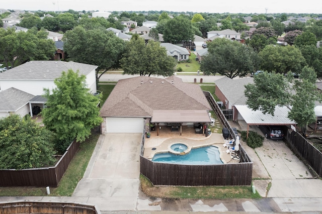 1211 Leeward Ln, Wylie, TX 75098 - aerial view of residential area featuring a pool