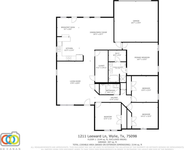 1211 Leeward Ln, Wylie, TX 75098 - home floor plan