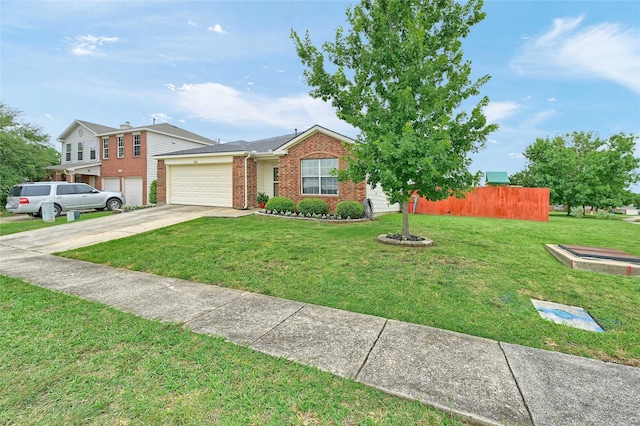 4318 Quail Run Rd, Sherman, TX 75092 - view of front of property with brick siding, concrete driveway, and a garage