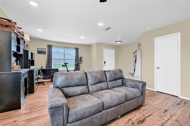 4318 Quail Run Rd, Sherman, TX 75092 - living room featuring light wood-style floors, recessed lighting, baseboards, and an office area