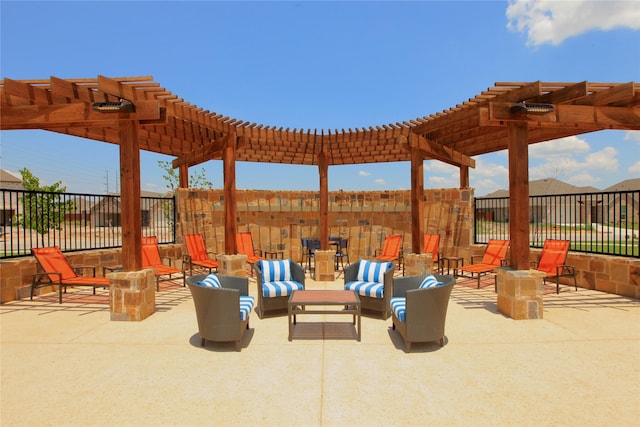 730 Hidden Feather, Lavon, TX 75166 - view of patio / terrace featuring a pergola