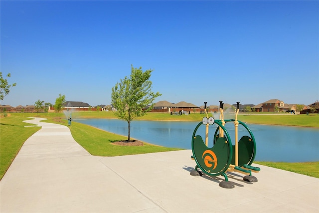 730 Hidden Feather, Lavon, TX 75166 - surrounding community with a yard, a residential view, and a water view