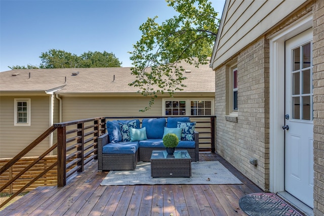 6819 Santa Fe Ave, Dallas, TX 75223 - wooden deck featuring an outdoor living space