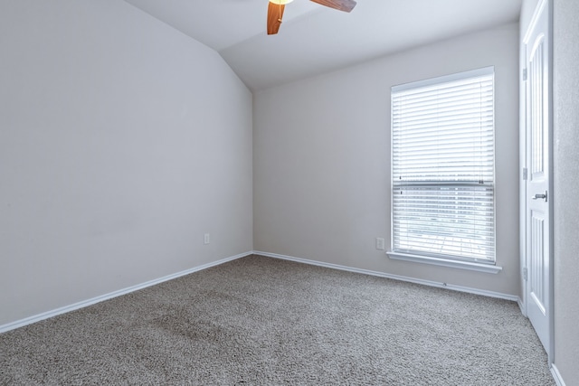 608 W Grove Cir, Anna, TX 75409 - unfurnished room featuring ceiling fan, carpet flooring, plenty of natural light, and lofted ceiling