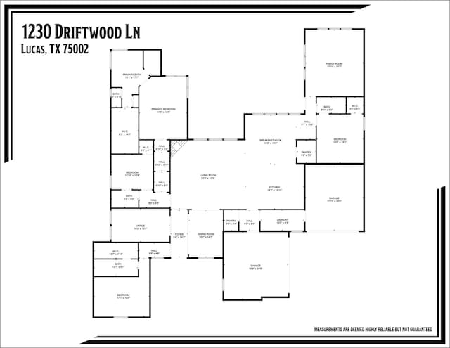 1230 Driftwood Ln, Lucas, TX 75002 - home floor plan