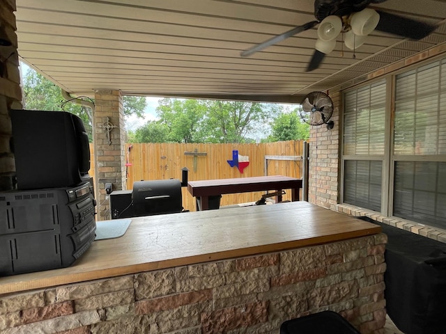 102 Dogwood Cir, Daingerfield, TX 75638 - view of patio with ceiling fan