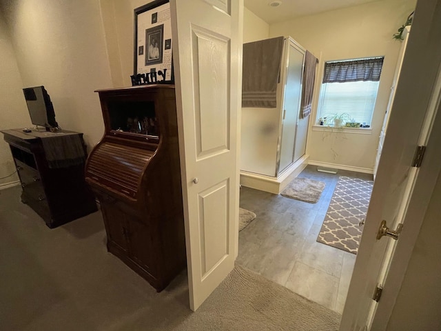 102 Dogwood Cir, Daingerfield, TX 75638 - full bathroom featuring a shower stall and baseboards