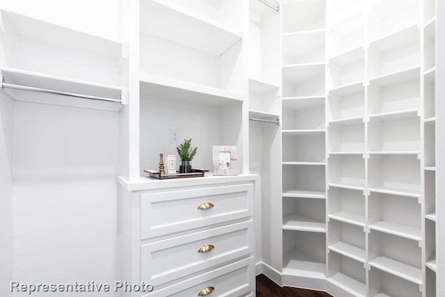 4820 Strada St, Celina, TX 75078 - spacious closet with dark wood-style floors