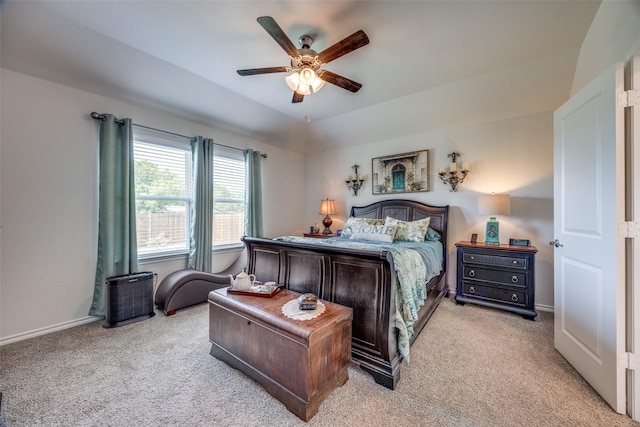 525 Brandy Ln, Tom Bean, TX 75489 - bedroom featuring light carpet, ceiling fan, and baseboards
