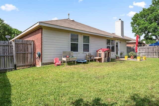 1433 Wind Dancer Trl, Fort Worth, TX 76131 - rear view of property with a chimney