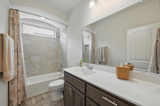 11512 Starlight Ranch Trl, Fort Worth, TX 76052 - bathroom with shower / tub combo, vanity, and toilet