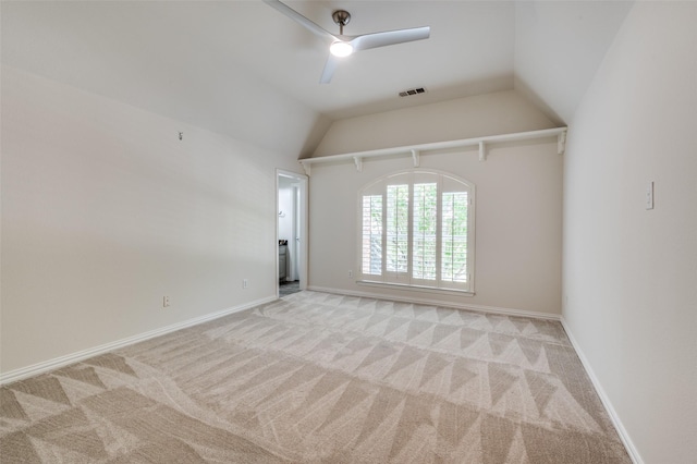 805 Cross Ln, Southlake, TX 76092 - carpeted spare room with ceiling fan, baseboards, and lofted ceiling