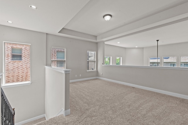 7913 Heritage Palms Trl, Mckinney, TX 75070 - spare room with carpet flooring, baseboards, and recessed lighting