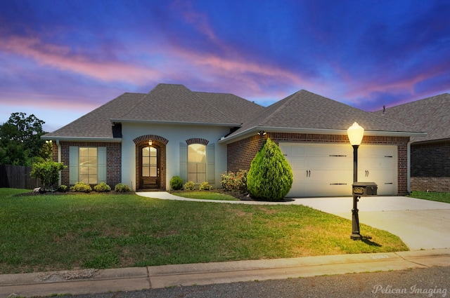 2087 Sand Crest Dr, Shreveport, LA 71118 - view of front of property featuring brick siding, a garage, and a shingled roof