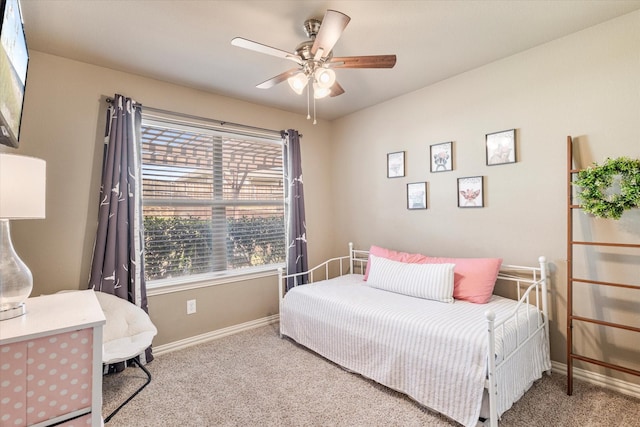 3007 Glenwood Ct, Aubrey, TX 76227 - bedroom featuring carpet, baseboards, and ceiling fan
