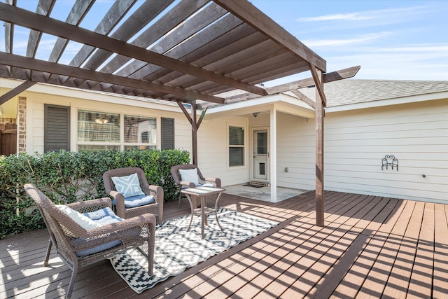 3007 Glenwood Ct, Aubrey, TX 76227 - wooden terrace featuring a pergola