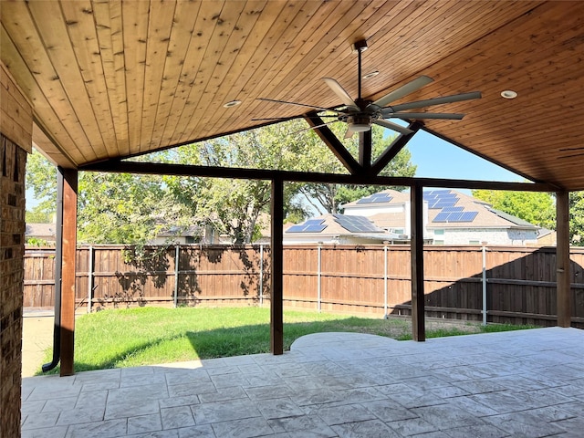 921 Granite Ln, Desoto, TX 75115 - view of patio featuring a ceiling fan
