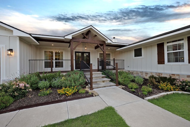 4107 Highland Rd, Melissa, TX 75454 - view of front of property with board and batten siding and covered porch