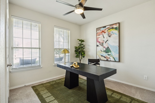 3740 Holly Brook Dr, Fort Worth, TX 76244 - carpeted office space with ceiling fan and baseboards