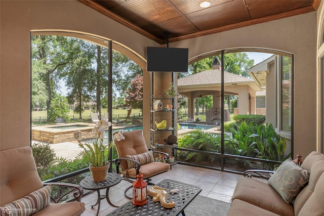 609 Enchanted Ln, Bossier City, LA 71111 - sunroom with a jacuzzi