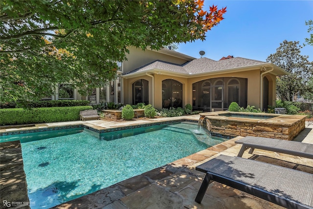609 Enchanted Ln, Bossier City, LA 71111 - swimming pool featuring an in-ground hot tub and a patio