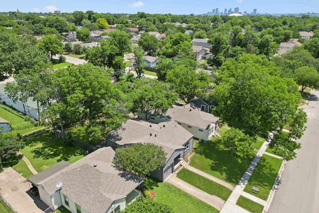 4908 Calmont Ave, Fort Worth, TX 76107 - aerial perspective of suburban area featuring a tree filled landscape