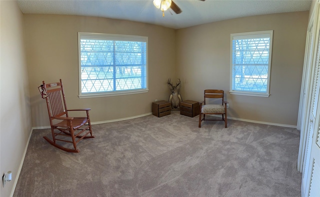 1308 Houston St, Sulphur Springs, TX 75482 - unfurnished room featuring plenty of natural light, ceiling fan, and carpet flooring