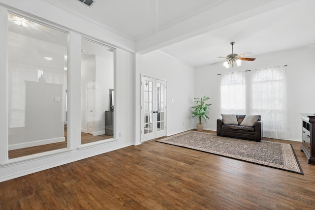 4516 Ridgepointe Dr, The Colony, TX 75056 - unfurnished room with plenty of natural light, french doors, wood finished floors, and crown molding
