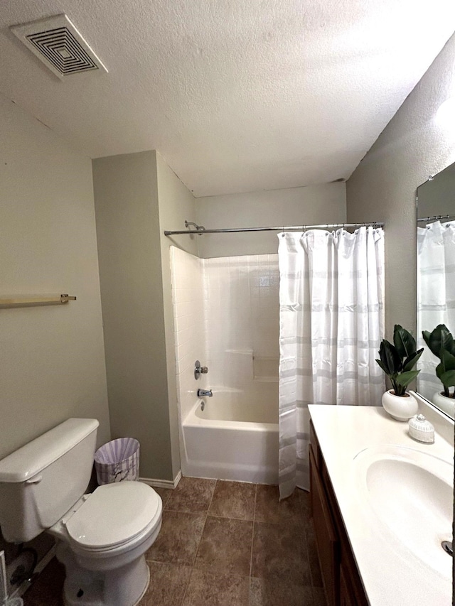 1505 Yellowbird Ct, Desoto, TX 75115 - full bath with vanity, shower / bath combination with curtain, and a textured ceiling
