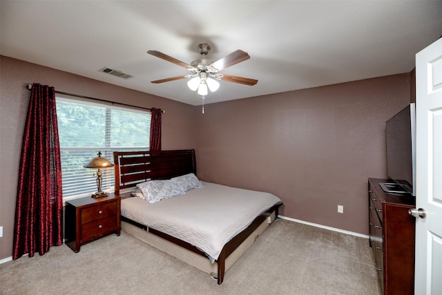 1505 Yellowbird Ct, Desoto, TX 75115 - bedroom featuring light carpet, baseboards, and ceiling fan