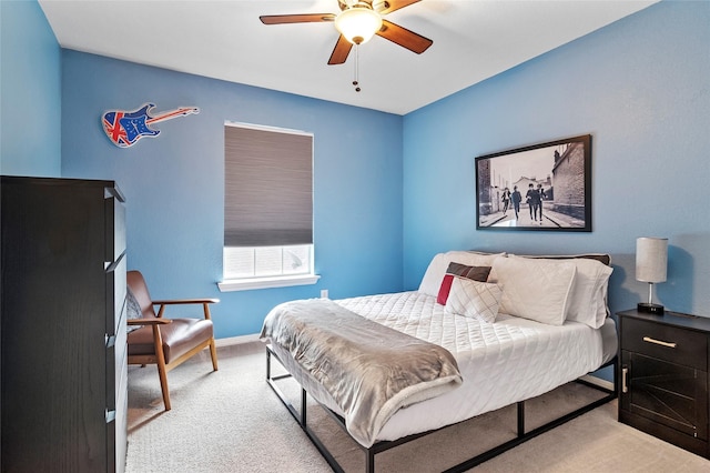 1418 Harmony Ln, Carrollton, TX 75006 - bedroom with carpet, ceiling fan, and baseboards