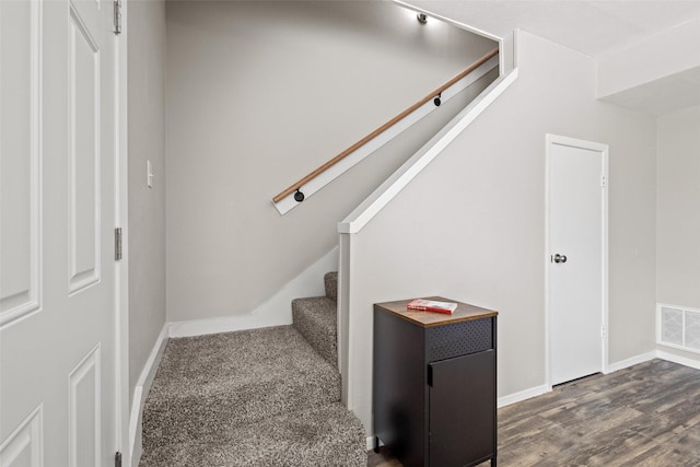 1905 W Morton St Unit 6, Denison, TX 75020 - staircase with wood finished floors and baseboards