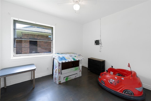 11103 Tascosa St, Dallas, TX 75228 - bedroom with wood finished floors, baseboards, and ceiling fan