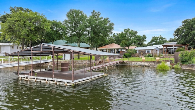 122 County Road 603, Eastland, TX 76448 - dock area featuring a water view and boat lift