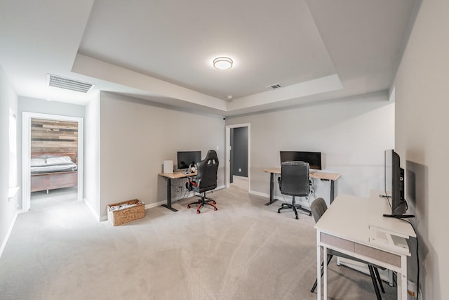 562 Broadleaf Way, Haslet, TX 76052 - carpeted office featuring a raised ceiling and baseboards