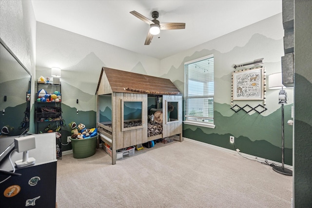 168 Ridgetop Trl, Rhome, TX 76078 - carpeted bedroom with a ceiling fan and baseboards