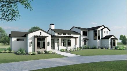 1142 Jefferson Ct, Bartonville, TX 76226 - modern farmhouse style home with a front lawn