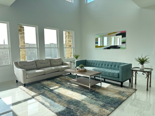 4715 Glavica Dr, Irving, TX 75062 - living room with a high ceiling and baseboards