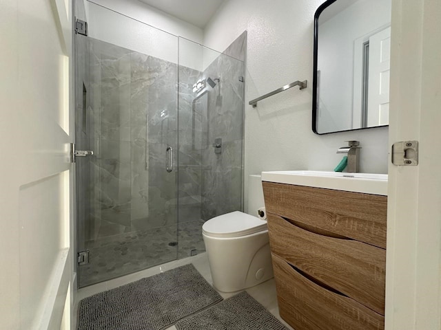 4715 Glavica Dr, Irving, TX 75062 - full bath featuring vanity, a shower stall, and toilet