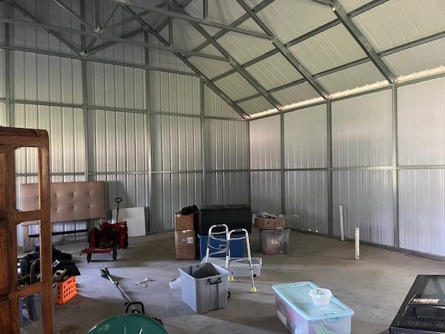 214 Hemphill St, Hico, TX 76457 - garage with metal wall