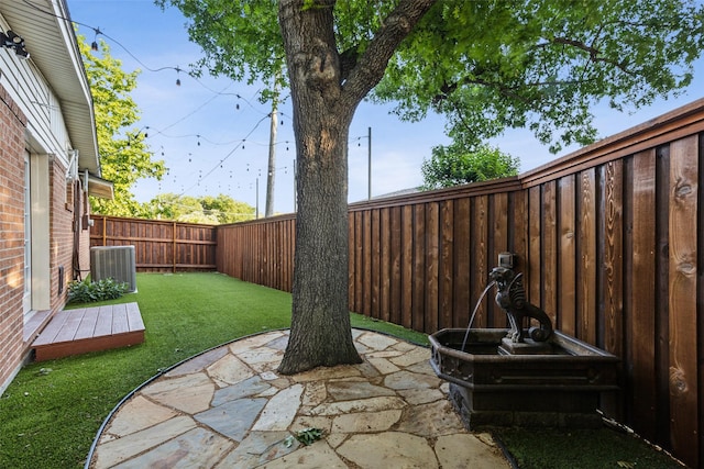 9705 Ash Creek Dr, Dallas, TX 75228 - view of patio featuring central AC