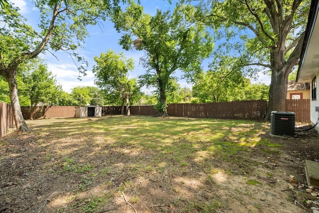 1312 E Collin, Corsicana, TX 75110 - fenced backyard with cooling unit
