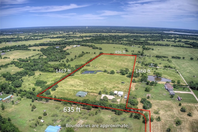 5701 Fm 2101, Quinlan, TX 75474 - overview of rural landscape featuring property boundaries highlighted
