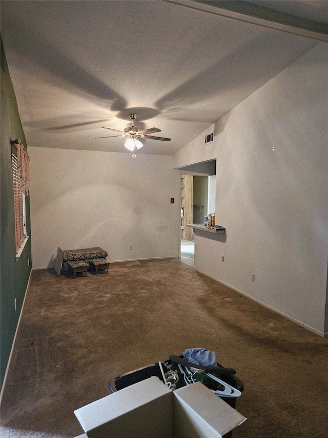 1231 Ravina Dr, Garland, TX 75041 - unfurnished room with carpet, a ceiling fan, and baseboards