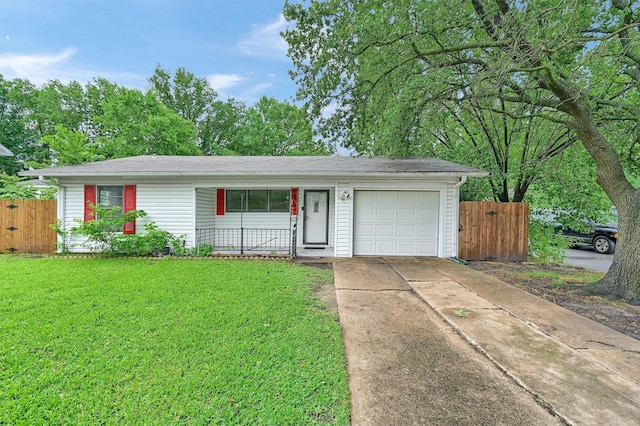 110 W Moore St, Sherman, TX 75090 - ranch-style house with an attached garage, driveway, and a porch