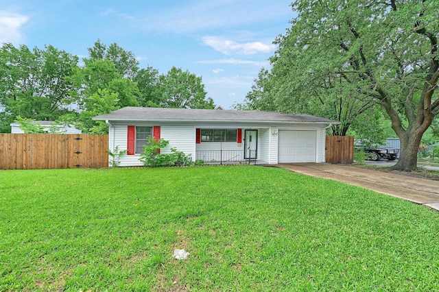 110 W Moore St, Sherman, TX 75090 - ranch-style home featuring concrete driveway, a garage, and a porch