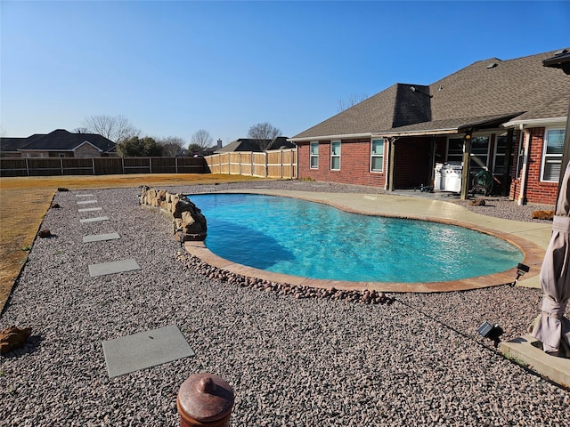 864 Fairview Dr, Krugerville, TX 76227 - view of pool featuring a fenced backyard and a patio
