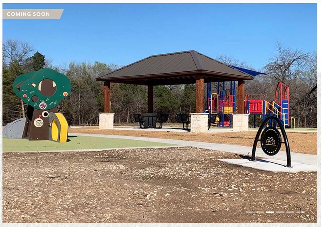 201 Scottish Way, Mansfield, TX 76063 - community jungle gym featuring a gazebo