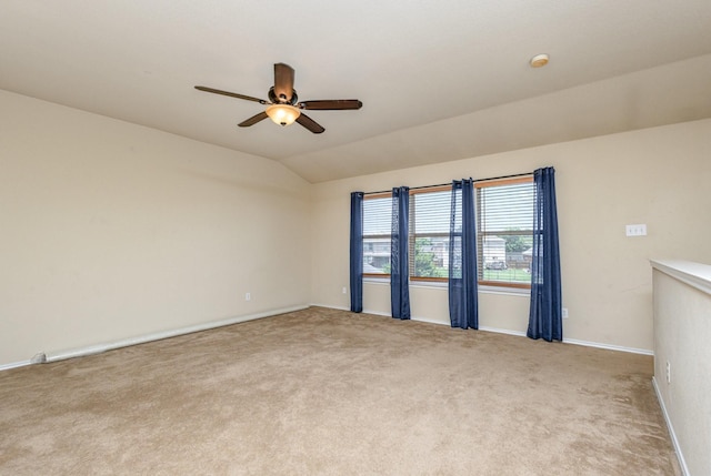 2038 La Salle Trl, Grand Prairie, TX 75052 - empty room with light carpet, a ceiling fan, and lofted ceiling