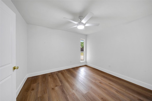 2520 Delmar Dr, Plano, TX 75075 - spare room with wood finished floors and ceiling fan